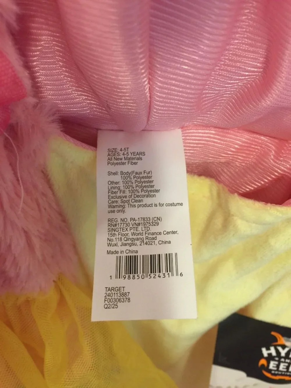 Hyde & EEK Toddler 4-5T Parrot Plush Jumpsuit Pink